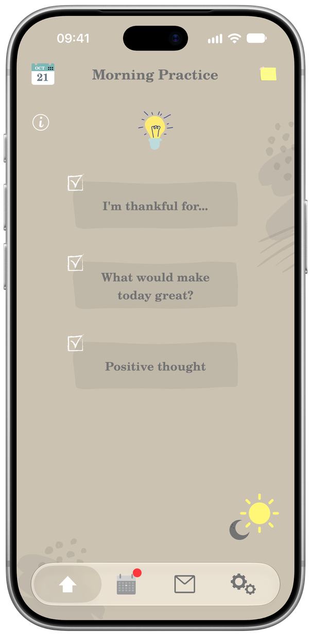 Thanksfor morning practice with gratitude, daily intentions, and a positive thought